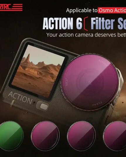 DJI Osmo Action 6 – STARTRC 4-i-1 Filterkit (CPL / ND8 / ND16 / ND32)