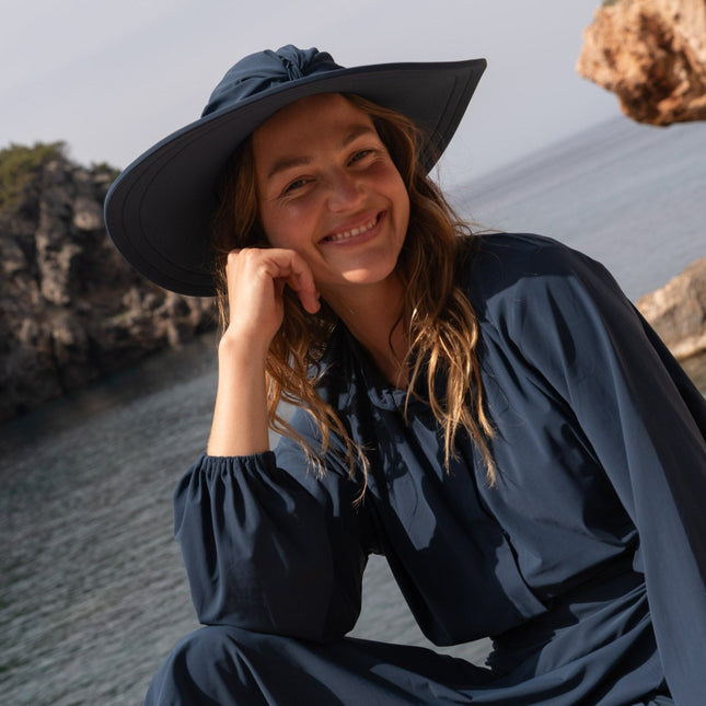 Bahamas UV-solhatt Marinblå