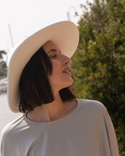 Bahamas UV-solhatt vit