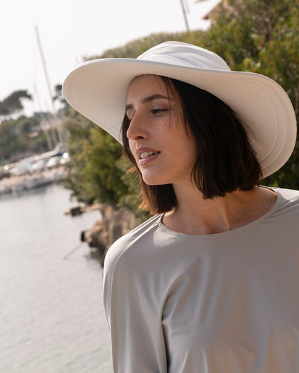 Bahamas UV-solhatt vit