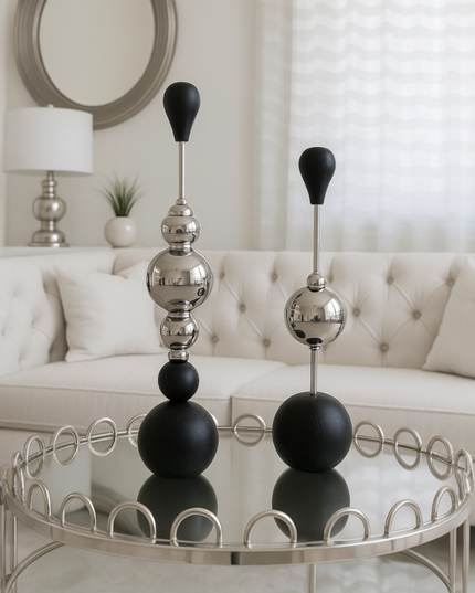 Bubbel Ljusstake Silver