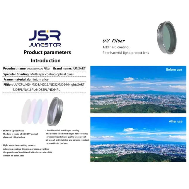 JSR LS Series filter till Insta360 Go2 & Go3
