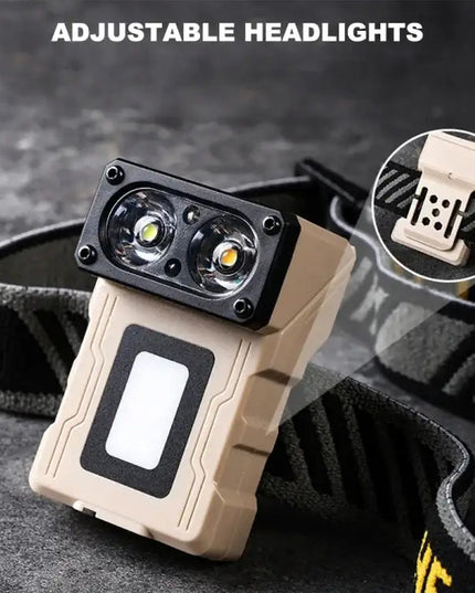 Multifunktionell roterande arbetslampa med sensor och magnetisk docka