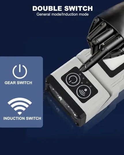 Multifunktionell roterande arbetslampa med sensor och magnetisk docka