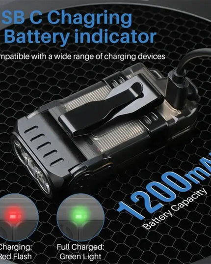 V15 EDC Ficklampa Multi-funktions Arbetslampa