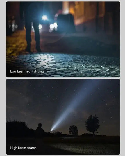 Multifunktionell Ficklampa 1000LM med Fönsterkross, Skärare och Magnetfäste