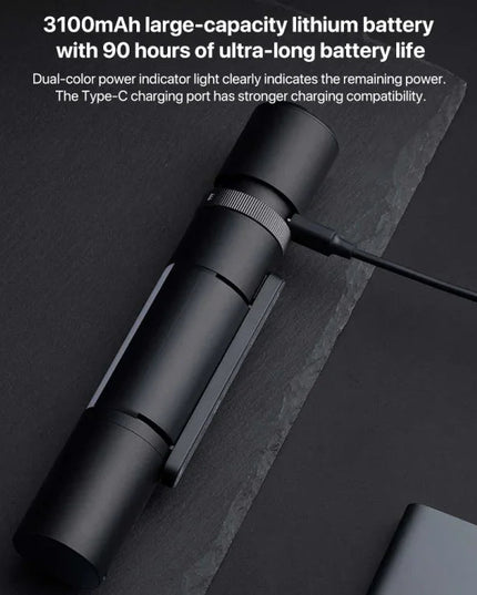 Multifunktionell Ficklampa 1000LM med Fönsterkross, Skärare och Magnetfäste