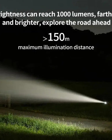 Kompakt ficklampa 1000 lumen – mångsidig LED-lampa för arbete och friluftsliv