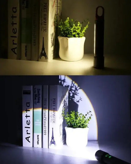 Kraftfull laserdriven ficklampa med COB-ljus – 1550 lm och 1000 m räckvidd