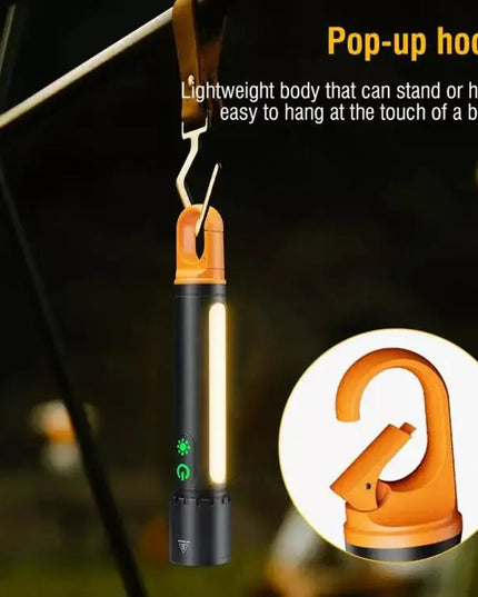 Kraftfull laserdriven ficklampa med COB-ljus – 1550 lm och 1000 m räckvidd