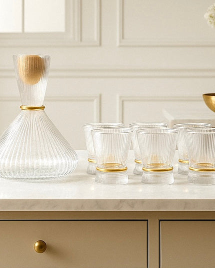 Marco Glas - Set med 6 glas och karaf