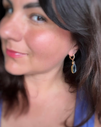 Blue crystal earrings
