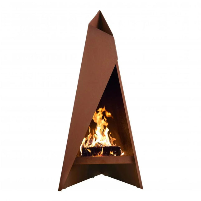 Eldstad Corten - Pyramiden