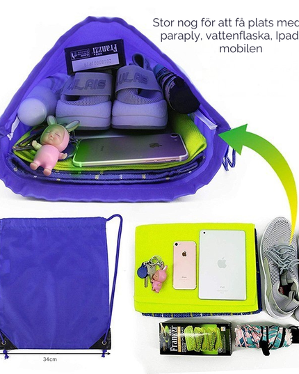 Gympapåse i polyester, slitstark och lätt