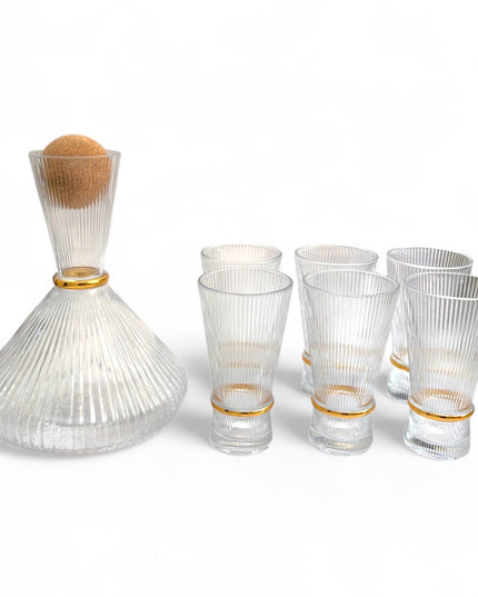 Marco Glas Hög- Set med 6 glas och karaf