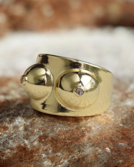 Boobs guld ring