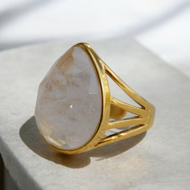 Skönhetsring i klar kvarts