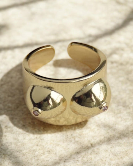 Boobs guld ring