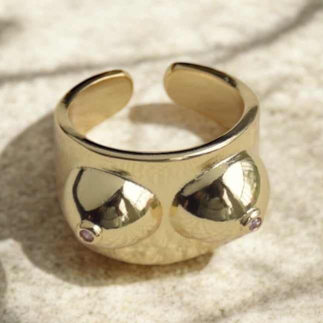 Boobs guld ring