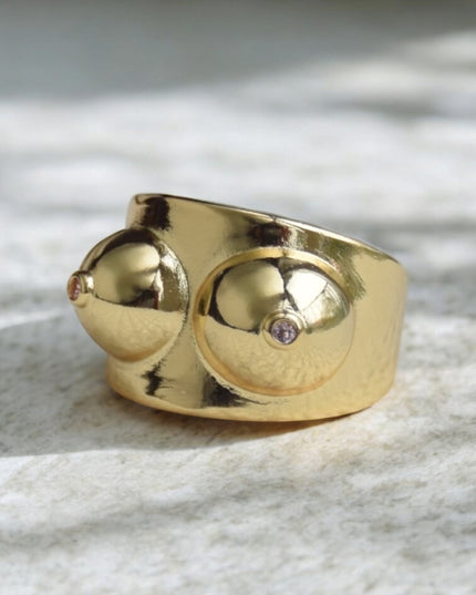 Boobs guld ring