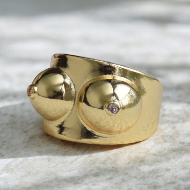 Boobs guld ring