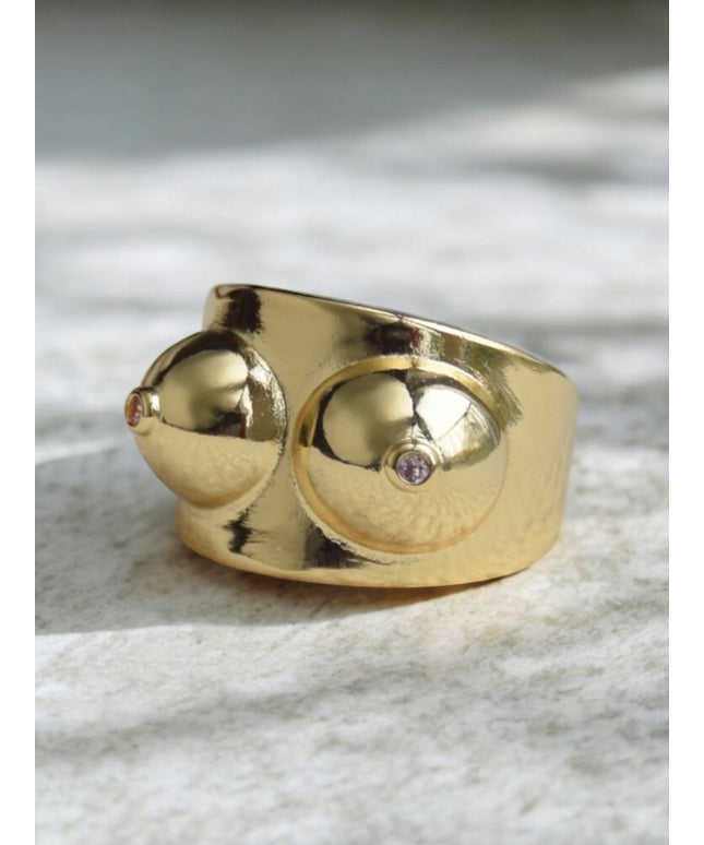 Boobs guld ring