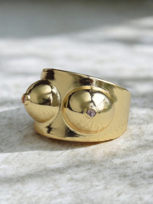 Boobs guld ring