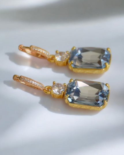 Blue crystal earrings