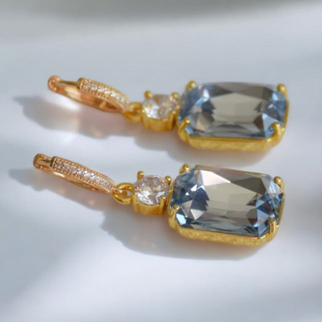 Blue crystal earrings