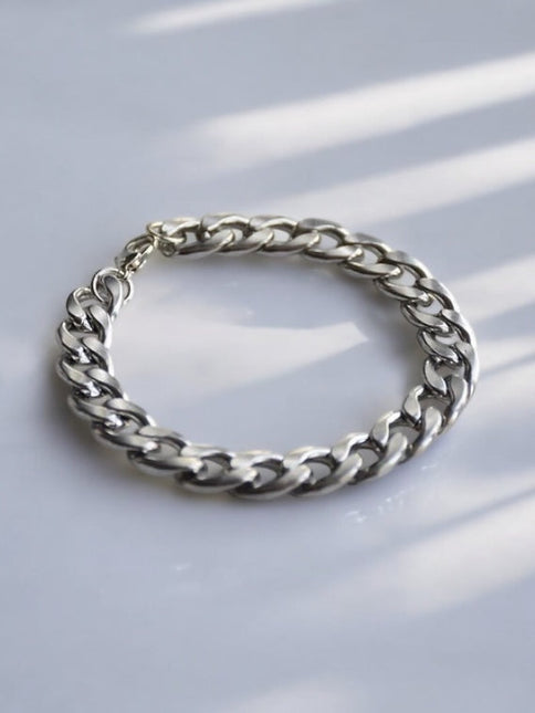 The silver bracelet