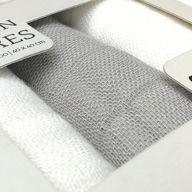 Muslin Squares Grey / White