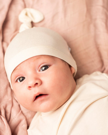 Bamboo Baby Beanie - CREAM