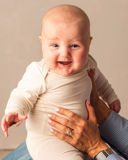 Bamboo Baby Long Sleeve Body - CREAM