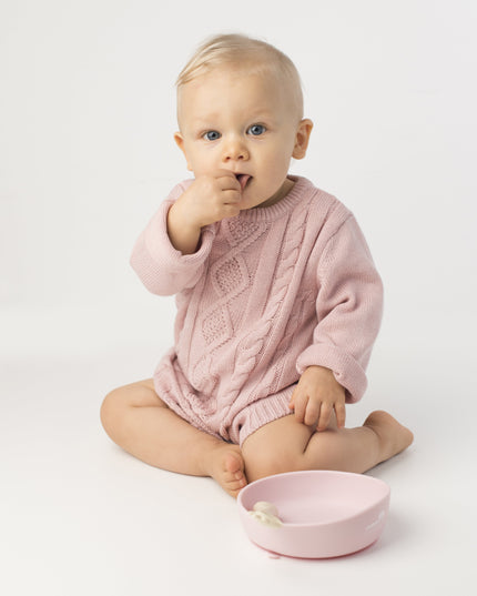 Silicone Baby Plate Bowl - Rosa