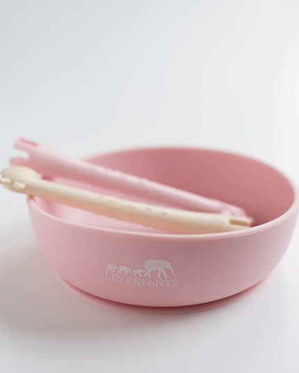 Silicone Baby Plate Bowl - Rosa