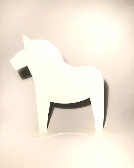 Stående dalahäst (vit)