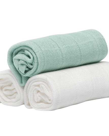 Muslin Squares Green / White