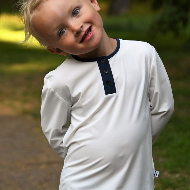 Kiwi UV-topp Vit/Blå