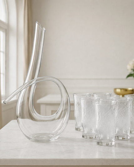 Clara Glas - Set med 6 glas och karaf