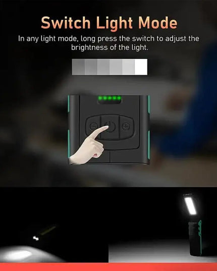 ES106 IP44 Vattentät COB Arbetslampa – USB-uppladdningbar