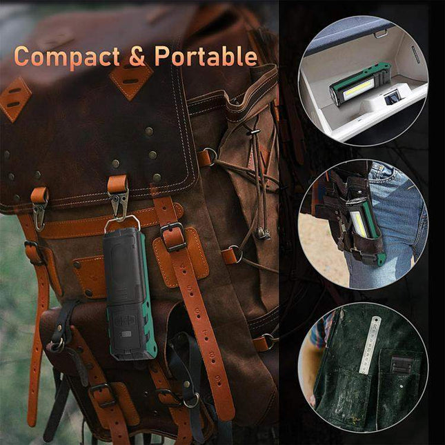 ES106 IP44 Vattentät COB Arbetslampa – USB-uppladdningbar