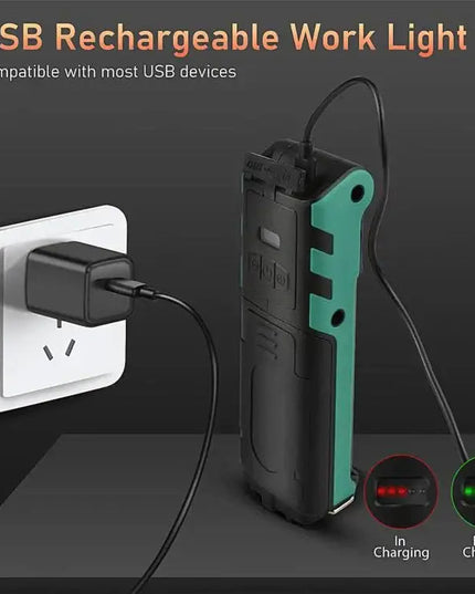 ES106 IP44 Vattentät COB Arbetslampa – USB-uppladdningbar