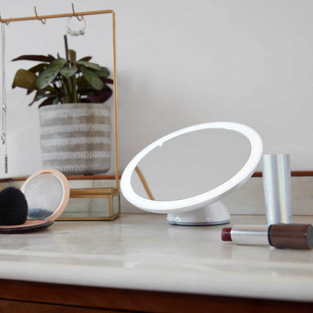 Lanaform 2in1 Mirror – Dubbelsidig sminkspegel med LED-belysning och 5x förstoring