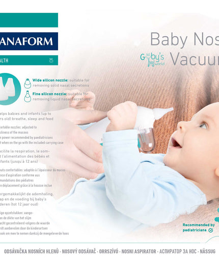Lanaform Baby Nose Vacuum – Elektrisk nässug för spädbarn med två sugnivåer