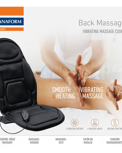 Lanaform Back Massager – Vibrerande massagekudde med värme för rygg och säte