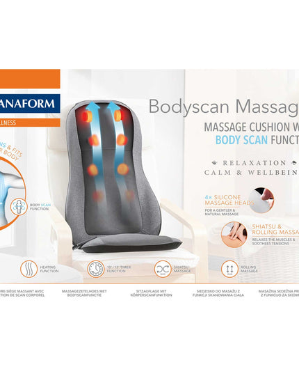 Lanaform Bodyscan Massager – Shiatsu massagesäte med kroppsskanning och värmefunktion