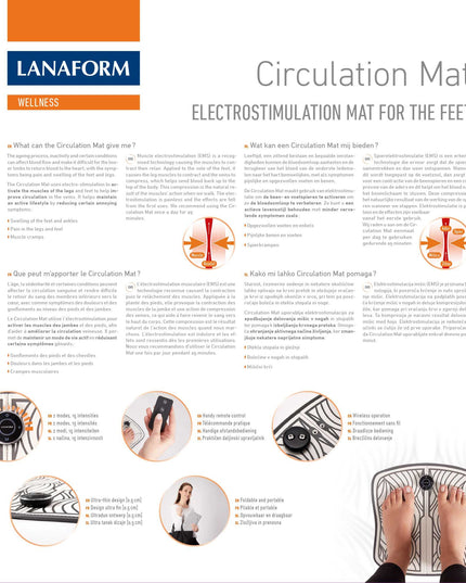 Lanaform Circulation Mat – EMS-matta för förbättrad blodcirkulation i ben och fötter