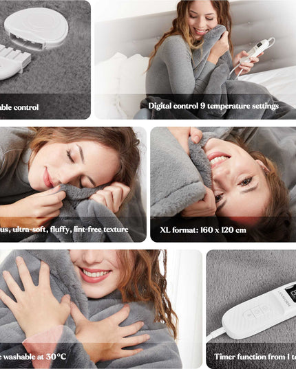 Lanaform Cocoon Plaid – Elektrisk värmefilt i supermjuk fleece