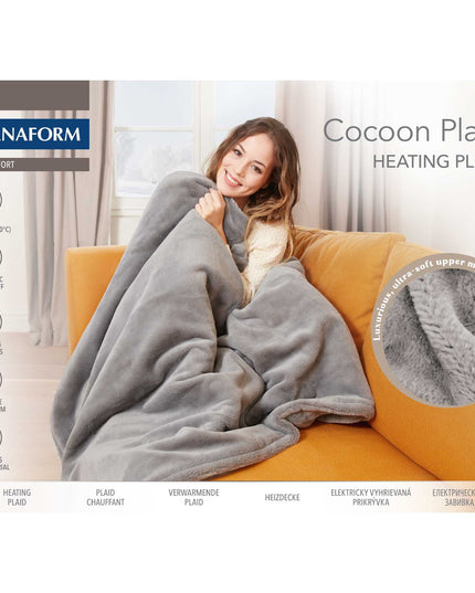 Lanaform Cocoon Plaid – Elektrisk värmefilt i supermjuk fleece