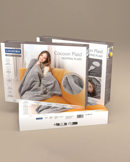 Lanaform Cocoon Plaid – Elektrisk värmefilt i supermjuk fleece